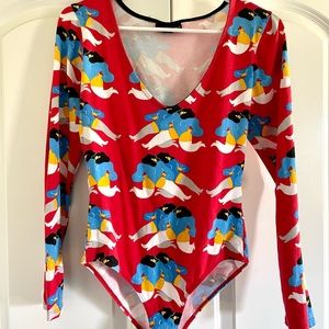 Nooworks dancing ladies bodysuit. Size Medium! EUC. Only worn once.